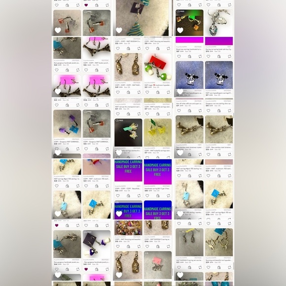 NWT butterfly earrings stainless & ceramic sparkle earring pair v… - Picture 9 of 10